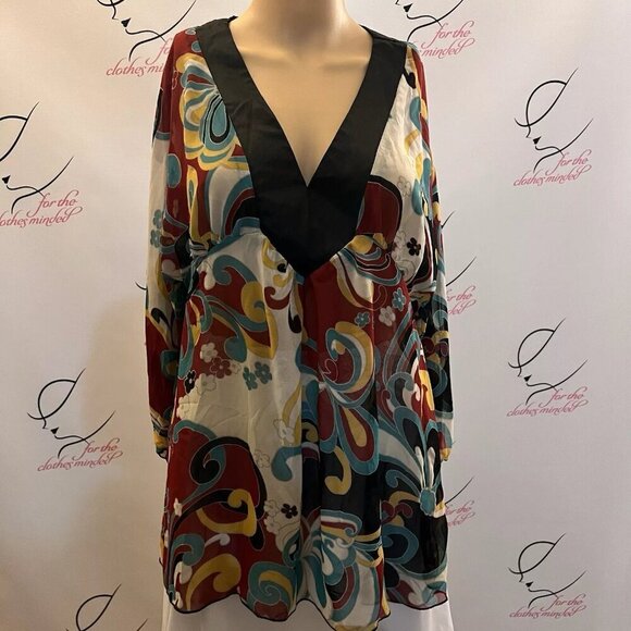 Design Works. Size L -runs small. Chiffon Pullover Lagenlook. Boho. B81 - Picture 1 of 6